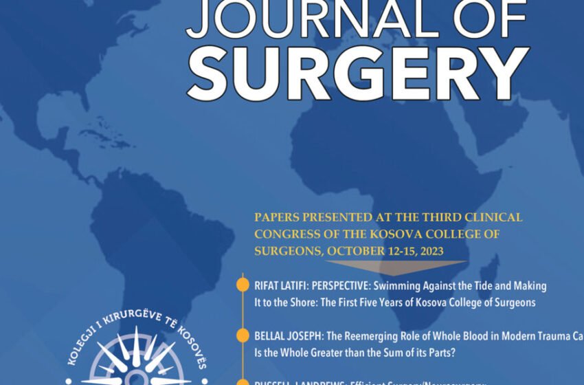 Kolegji i Kirurgëve të Kosovës publikon revistën shkencore “Kosova Journal of Surgery”, Vëllimi 7, Numri 2 dhe Buletinin Vëllimi 2, Numri 4
