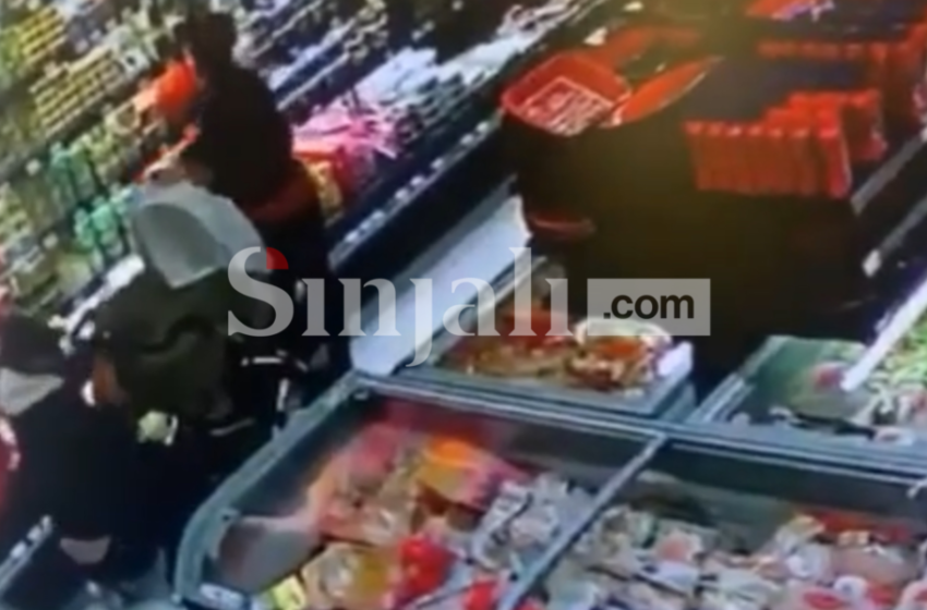  Çifti e shfrytëzon karrocën e fëmijës për të vjedhur gjësende ushqimore në një market në Prishtinë