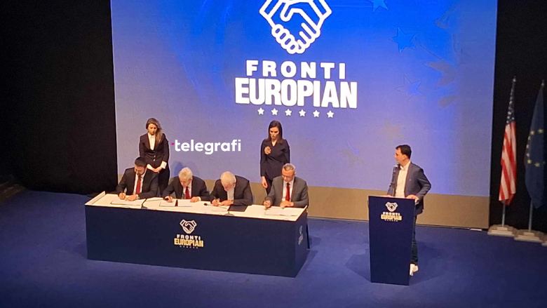  Nënshkruajnë Ahmeti, Rexhepi, Hoxha dhe Thaçi për Frontin Evropian (Video)