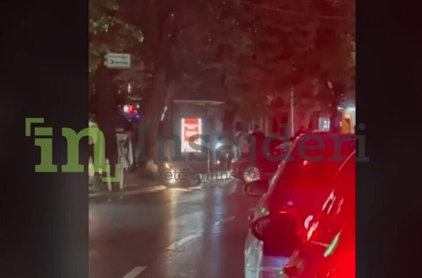  Aksident mes një veture dhe një motoçiklete në Prishtinë, pamje nga vendi i ngjarjes