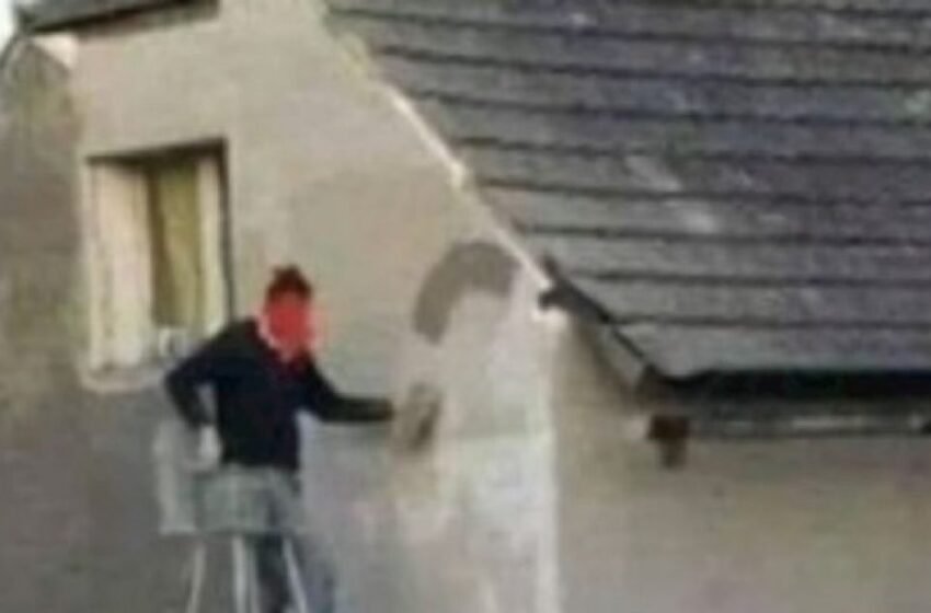  Një foto e një boshnjaku duke dekoruar një fasadë është bërë virale, duhet të shihni se si ia doli