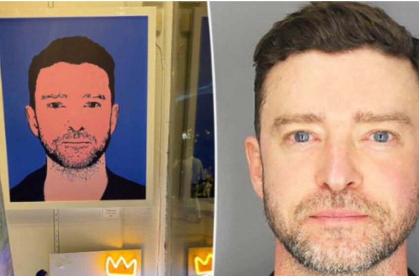  Fotografia e arrestimit të Justin Timberlake shndërrohet në vepër arti