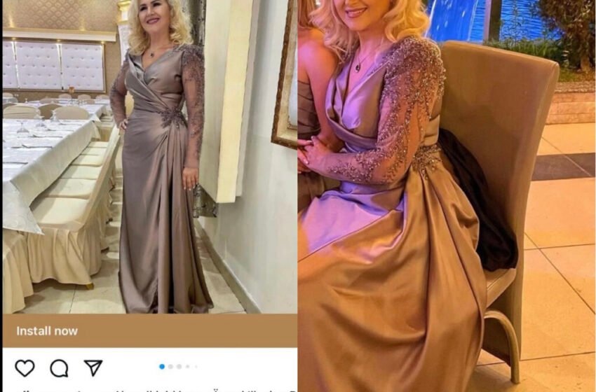  AliExpress përdor foton e Shyhretes për reklamimin e fustaneve