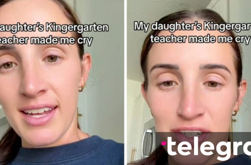 Për herë të parë, nëna la vajzat e saj në kopshtin e fëmijëve – ajo qau me mesazhin e mësueses