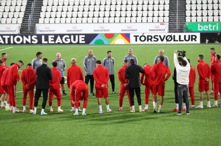  Futbollistët e Maqedonisë shijojnë terrrenin në Torshavn