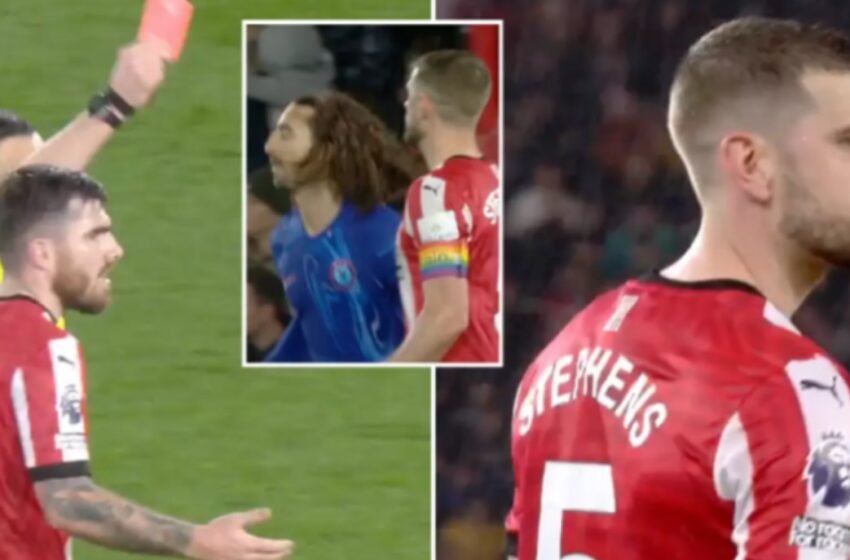  Futbollisti i Sautemptonit ndëshkohet me një nga kartonët e kuq më të pazakontë