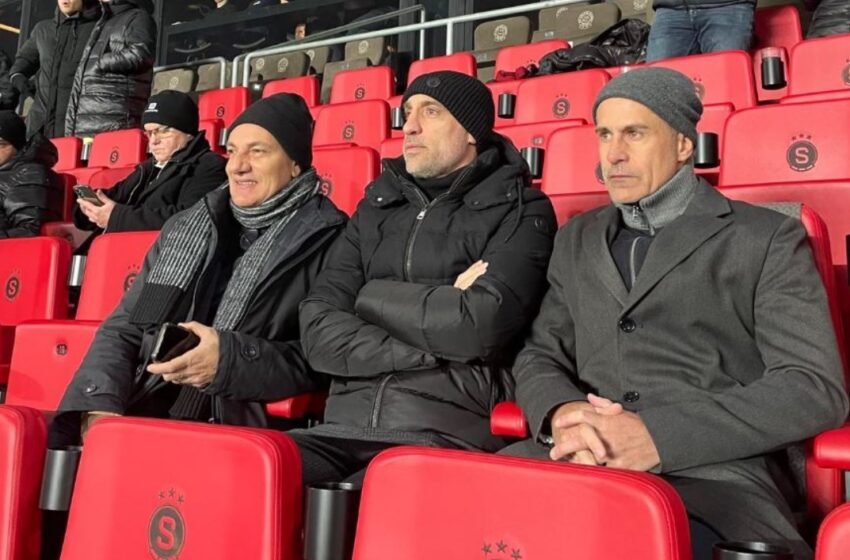 Silvinjo në stadiumin në Pragë, për të vëzhguar futbollistët shqiptarë