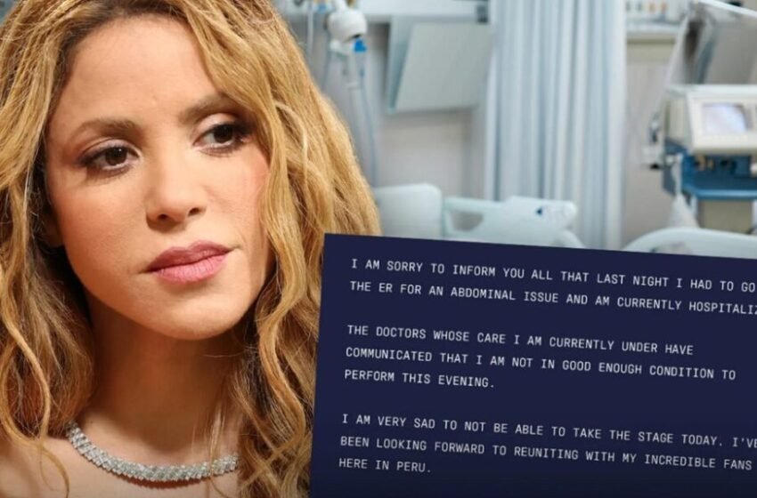  Shakira anullon koncertin në Peru, shtrohet në spital për shkak të problemeve shëndetësore