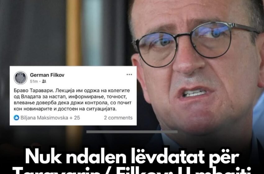Nuk ndalen lëvdatat për Taravarin/ Filkov: U mbajti leksion kolegëve tjerë