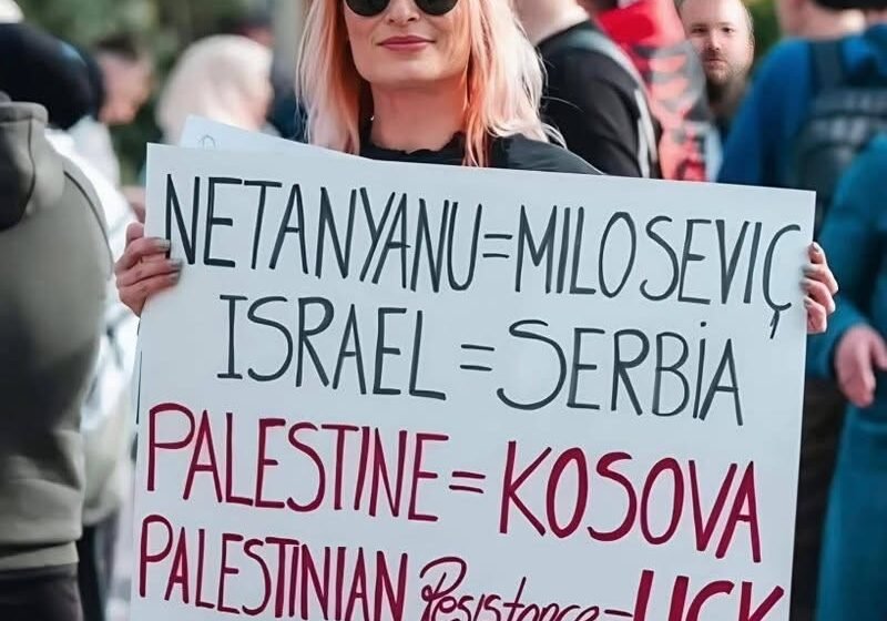  Shpërthen Evi Kokalari: Protesta në Tiranë, nga llumi i krijuar nga Vëllazeria Myslimane, që barazon Palestinën me Kosovën