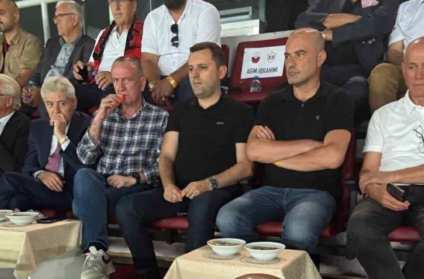  Ahmeti, Taravari dhe Destani në tribuna për të përkrahur Shkëndijën ndaj Qarabagut