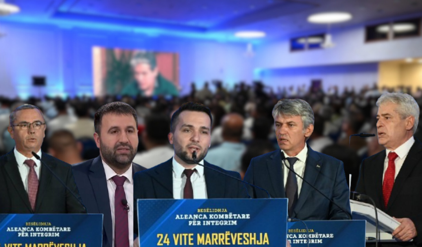 Manifestimi për 24-vjetorin e Marrëveshjes së Ohrit, skenë e deklaratave të forta politike