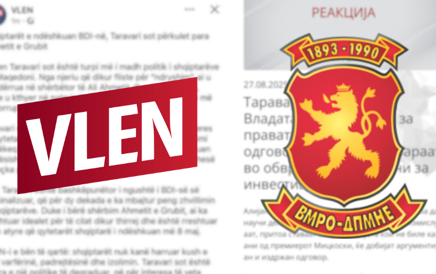 VLEN dhe VMRO-DPMNE sulmojnë opozitën shqiptare në mënyrë të sinkronizuar