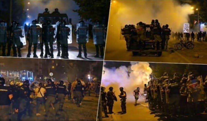  Dhuna më e madhe e forcave të Vuçiqit në Novi Sad të Vojvodinës prej sumë kohësh…