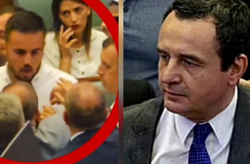  Moment i paharruar, Alban Bajrami në mbrojtje të vendosur të Albin Kurtit përballë sulmeve fizike të opozitës