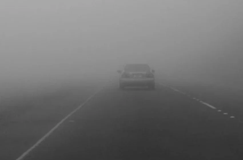  Komunikacioni në Maqedoni, mjegull në rrugën Shkup – Tetovë