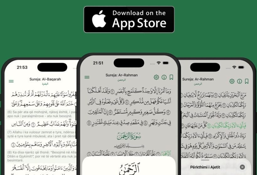  Inxhinieri nga Shkupi lanson aplikacionin e parë që përkthyen Kuranin fjalë për fjalë në shqip