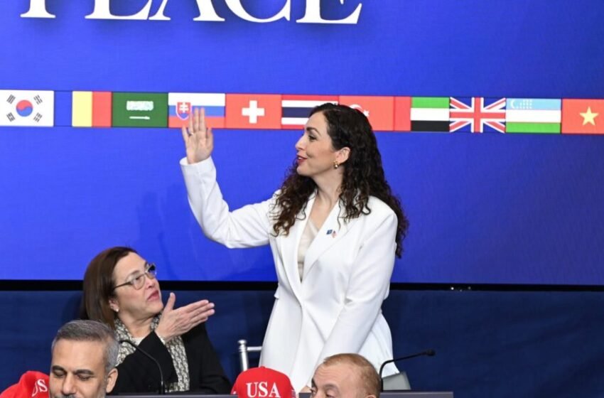  Osmani ndan foto nga Bordi i Paqes: Bashkë me Amerikën dhe aleatët për paqen, sigurinë dhe të ardhmen