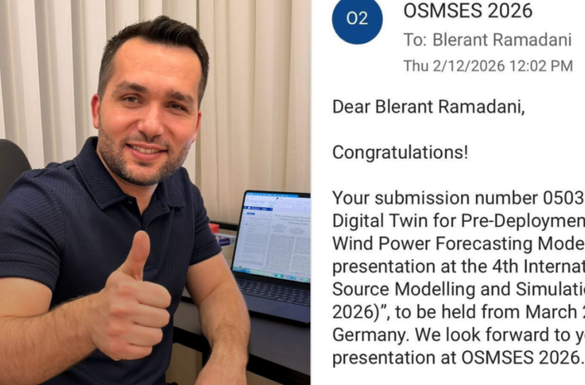  Pranohet punimi i Blerand Ramadanit në OSMSES 2026 – suksesi që politika nuk mund ta injorojë