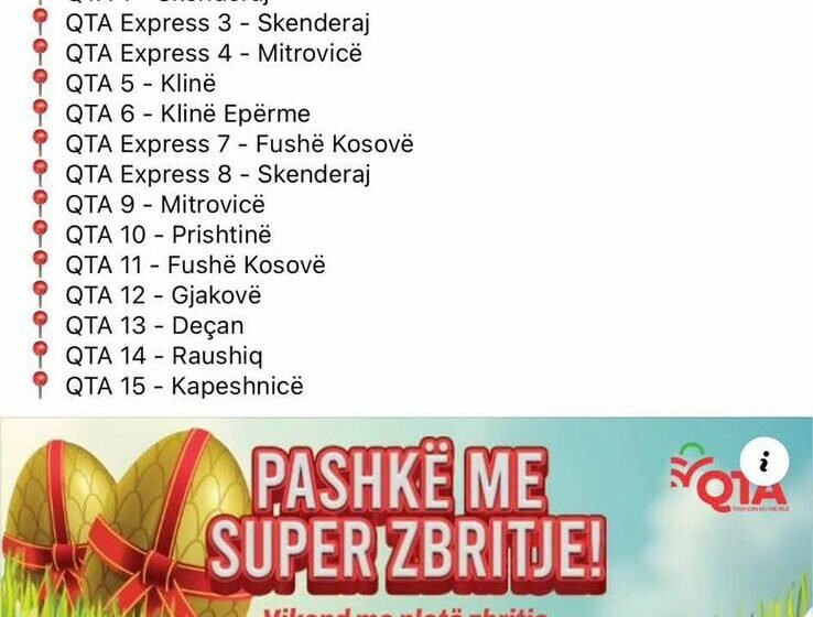  Ankohet mitrovicasi: Mashtrim me çmime në QTA – në fletushkë 1.99 euro dhe në market 2.79 euro