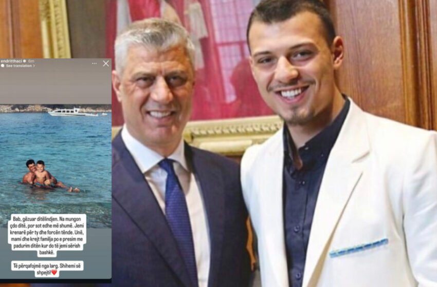  Endrit Thaçi uron babain për ditëlindje: Na mungon çdo ditë, jemi krenarë për ty