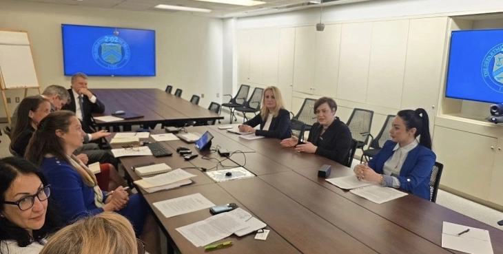 Dimitrieska Koçoska takohet me përfaqësuesit e Thesarit të SHBA së  Vazhdon bashkëpunimi në fushën e dixhitalizimit dhe modernizimit të financave publike