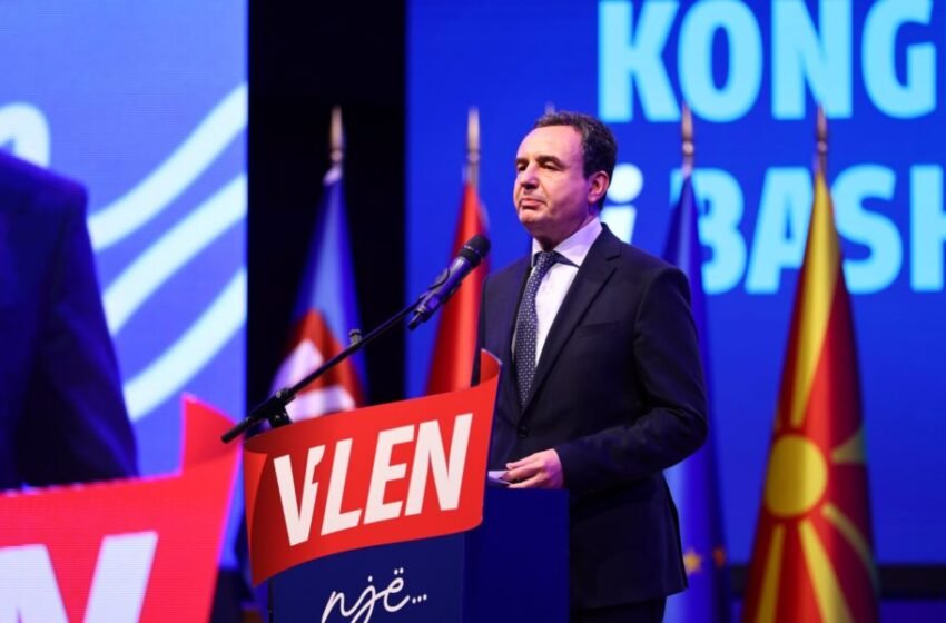  Kurti shkruan për kongresin e VLEN-it: Pesë subjekte u shkrinë në një, e pazakonshme për rajonin tonë
