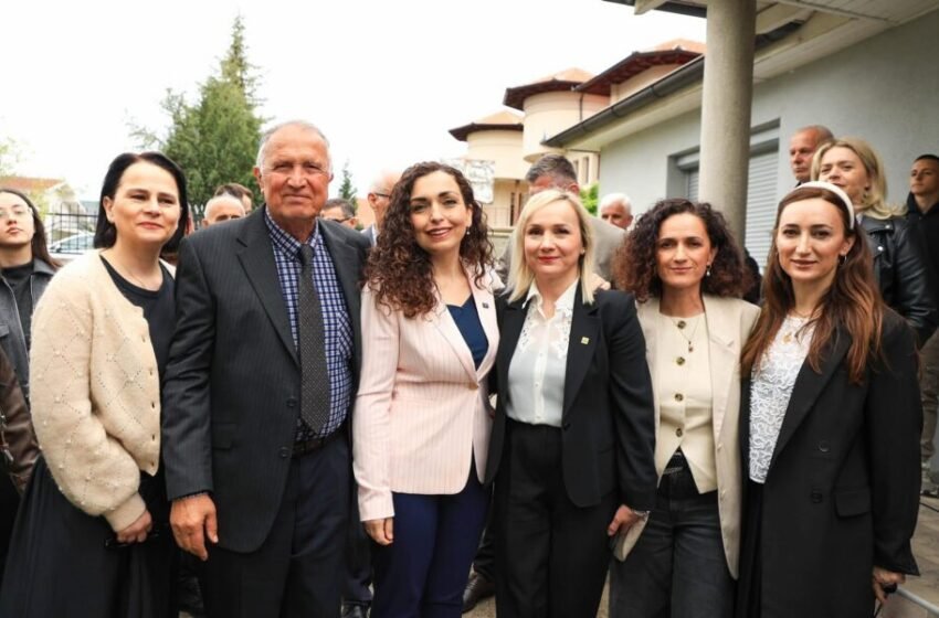  Osmani në Mitrovicë, te familja e kandidatës Brikena Muharremi: Është kthyer nga Londra për listën tonë