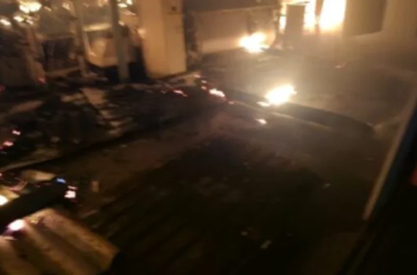  Një zjarr i madh shpërtheu në Radovish, digjen fabrika dhe makineri