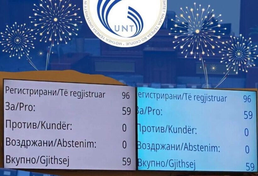  Kuvendi i RMV-së miratoi ndryshimet statutore për themelimin e tre fakulteteve të reja në UNT