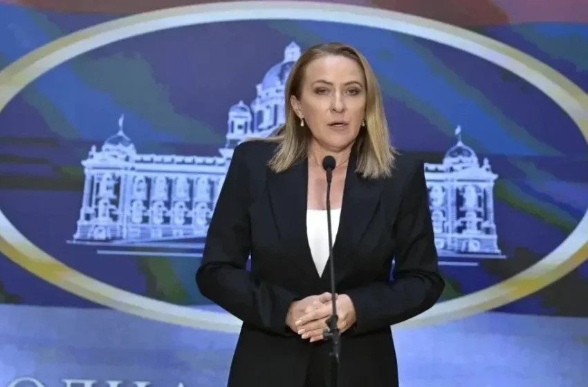  Ministrja serbe kërkon falje pas deklaratës për “spastrimin etnik të Kosovës”: U nxor nga konteksti
