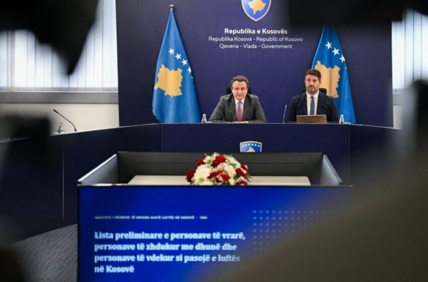 Kurti prezanton raportin: 12,230 viktima të luftës, 100 fëmijë ende të zhdukur