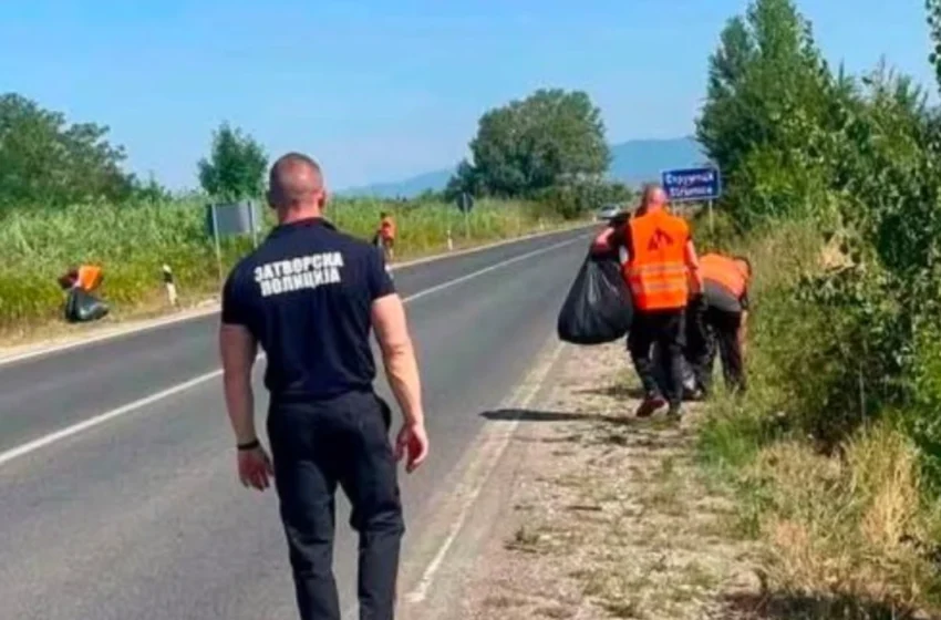  Të burgosurit në Maqedoni për një javë do të angazhohen në pastrimin e rrugëve magjistrale dhe rajonale