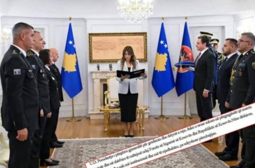  “Nëse dëshiron, mund ta bëj më institucional…”, Haxhiu me inteligjencë artificiale shkruan komunikatën për gjeneralët e rinj