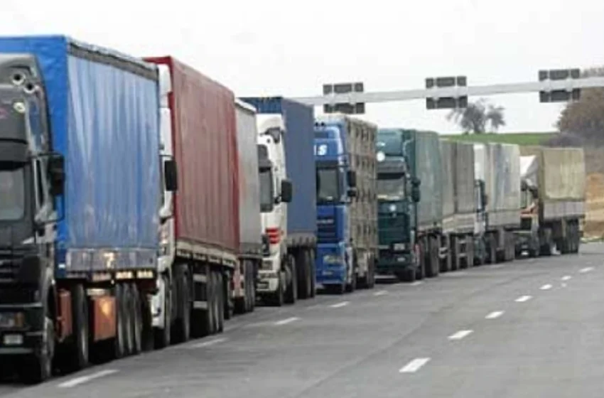  Transportuesit sot në protestë para Delegacionit të BE-së në Shkup