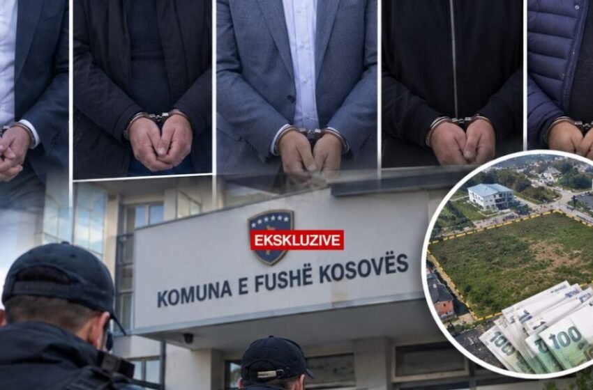 Këta janë pesë zyrtarët e Komunës së Fushë Kosovës që u arrestuan për aferën e pronës 1.5 milionëshe