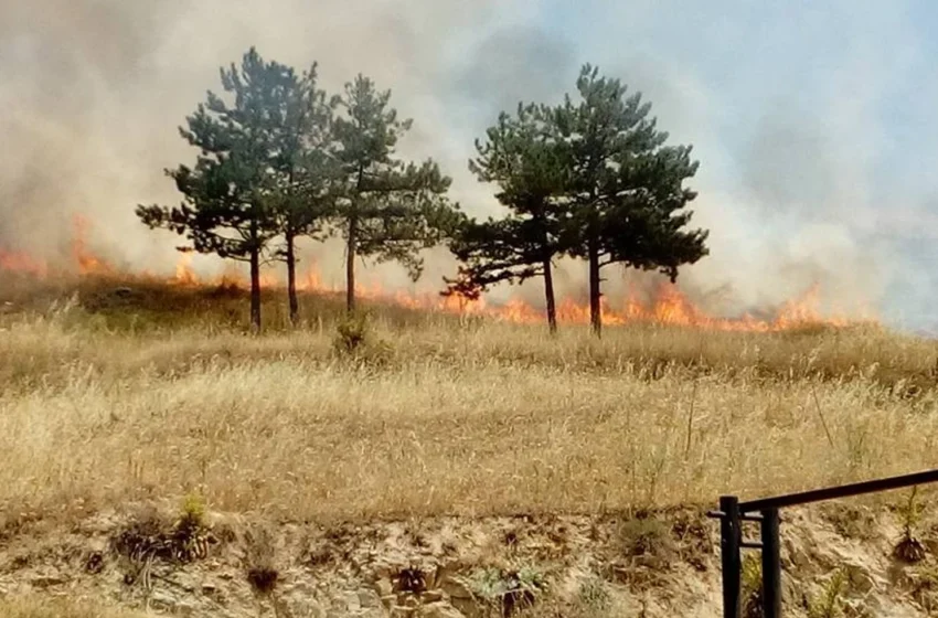  Mbrëmë janë regjistruar 42 zjarre në hapësira të hapura në Maqedoni, pesë janë aktive