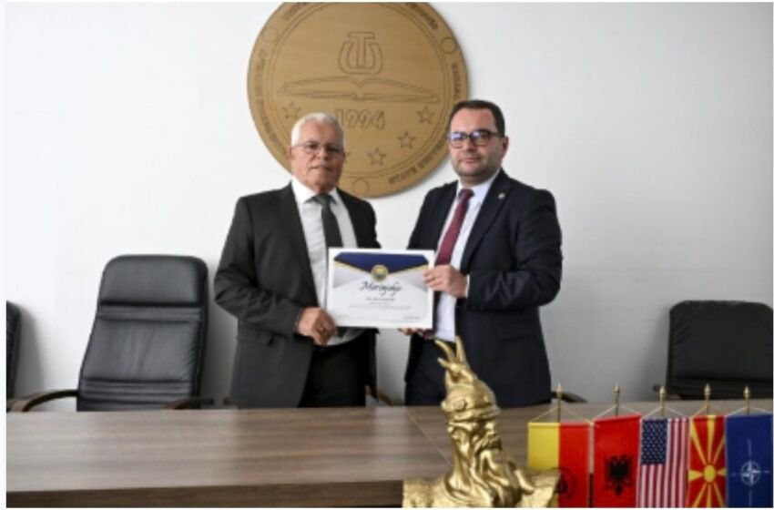  Rektori i UT-së, Kushtrim Ahmeti e priti në takim veprimtarin kumanovar në Zvicër, Selami Bajrami
