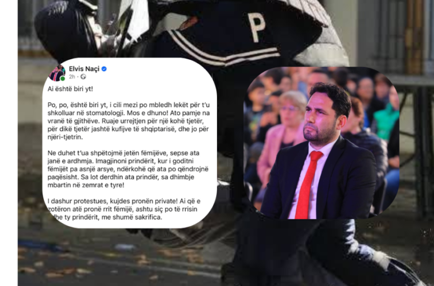  Elvis Naçi reagon për protestat në Shqipëri: “Ai është biri yt! Mos e dhuno!”